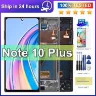 AMOLED Display Note 10 Plus สำหรับ Samsung Galaxy note10 PLUS N975แอลซีดี N975F หน้าจอสัมผัสที่มีกรอบอ่านพิกัด