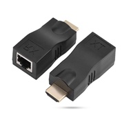 Eboxer 2X HDMI to RJ45 Network Cable Extender Converter Repeater Over Single 30m CAT-5e CAT6 Support