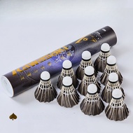 Kawasaki Black Feather Badminton Shuttlecock 12 Packs Extra Durable Goose Fixed Flight Indoor And Ou