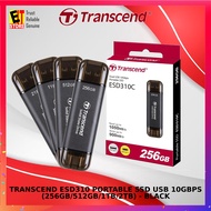 Transcend ESD310 Portable SSD USB 10Gbps(256GB/512GB/1TB/2TB) - Black/Silver