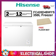 {FREE SHIPPING} Hisense 350L Chest Freezer 8 In 1 Function FC428D4BWYS OLD MODEL FC428D4BWY (White) 