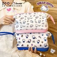 Sanrio Cosmetic Bag hellokitty Girl Bag Hello Kitty Cartoon Storage Bag Outing Girl Portable Bag