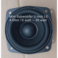 Speaker subwoofer 3 inch LG 4 Ohm 15watt ~ 30watt