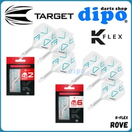 TARGET K-FLEX ROVE 【 No.6 Shape / No.2 Standard】Hard Material Darts Flight - TARGET Darts Flight