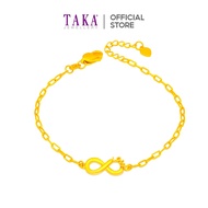 TAKA Jewellery 916 Gold Bracelet Infinity LOVE