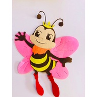 Queen Bee 2-layer removable felt image - combo of 100 2-layer handmade removable felt image (Prescho