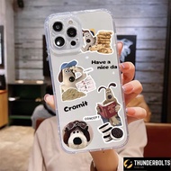 TC Cute Dog Wallace&Gromit Compatible for iPhone 14 Pro 13 mini 11 12 Pro XS Max X 6S 7 8 Plus SE3 X
