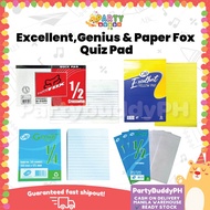 LengthWise Crosswise 1/4 1/2 Pad Yellow Paper (10pcs 1 Ream) Partybuddyph School Supplies