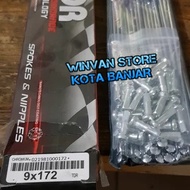 Chrome Spokes TDR size 172 Motorcycle Wheel Spokes / Spokes Nipples Chrome RacingTDR Size 9 x 172