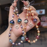 Acrylic Crystal Beads Star Tassel Phone Case Hanging Chain