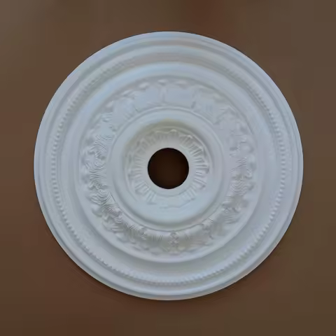 Polyurethane Rosette PU decorative Ceiling Rose Chandelier Plate Lamp Base Top Paterage European sty