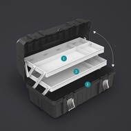 Professional System Tool Storage Box 3-tier Plastic Tool Box Garage Accessories Hard Cary Case Water