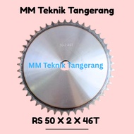Sprocket RS 50 x 2 x 46 T Gear RS 50-2x46T Double Chain Gear Z 46T 46 T RS50 -2 50Z46 50x2x46T 50-2 