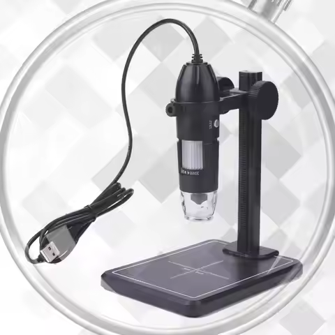 1600X USB Digital Microscope with 8 LED & Lift Stand Zoom Camera Magnifier 2MP Video Microscopes for