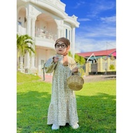 Children's Eid Dresses 2025 Tunic Gams Games 11 Years Eid Dresses 2-12 Years Old Kids Abayya 7-8 Yea