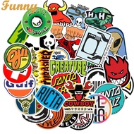 50PCS Skate Brand Stickers - Waterproof Vinyl Decals for Laptops, Phones, and Skateboards