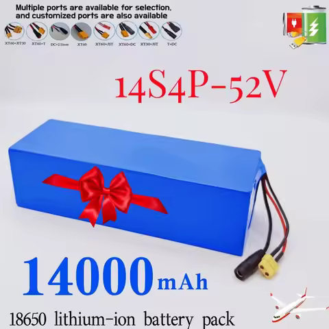 14S4P 52V 14Ah 18650 rechargeable lithium battery pack