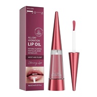Hydrating Lip Oil - Pink Tinted Lip Gloss & Moisturizing Lip Stain, Shiny Glossy Makeup & Lip Care f