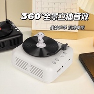 Halfsun Bluetooth Speaker Small Cd Vinyl Record Player Mini Retro Audio Birthday Gift for Girlfriend Girlfriend