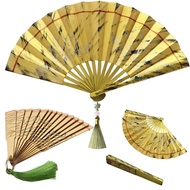 Fantasy Kimetsu Cosplay Douma Costume Golden Lotus Silk Folding Fan Cosplay Anime Props Halloween Pa