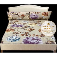 BEDSHEET SET CANADIAN COTTON 3 in 1 FULL GARTER FITTED SHEET DOUBLE SIZE 48X75X6 BED SHEET