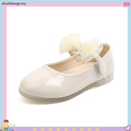 [READY STOCK] 1-7y Princess Sweet Black White Glossy Soft Comfortable Dinner Outing Cover Shoe (size