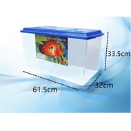 Guppy  akuarium tank besar plastik ikan /kura-kura plastic tank/hamster tank (600mm)