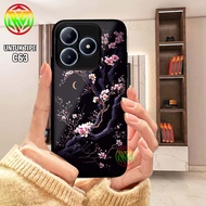 HP Realme C63 Case - Latest Motif Softcase Glass Shiny New Case Glossy casing Realme C63hp [Aestheti