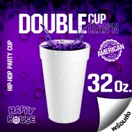 (แก้วโฟมใส่ลีนนำเข้า) Double cup USA แท้ 16 ออนซ์ แก้วโฟม แก้วลีน HipHop Rapper Party cup AMERICAN Double Lean Cup