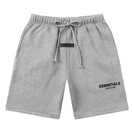 FOG FEAR OF GOD อเมริกัน high street 22 double line ป้ายขนาดเล็ก flocking กางเกงขาสั้น ESSENTIALS กา