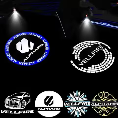 2PCS Door Puddle Shadow Light Vellfire Welcome Light For TOYOTA Alphard Vellfire Door Light LED Carp