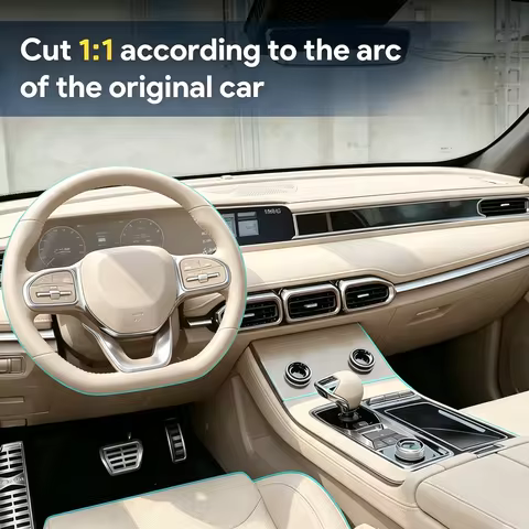 For Jetour X70 Plus 2021-2023 Car Interior Transparent TPU Protection Film Navigation Screen Gearbox