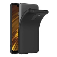 Xiaomi Pocophone F1 Case Silicone Matte TPU Back Cover Soft Phone Case Xiaomi POCOPHONEF 1 f1 Black 