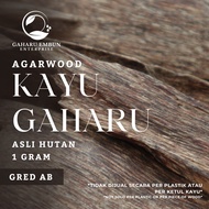 GAHARU EMBUN Gred AB Asli Hutan Kayu Gaharu (Agarwood Chip) 1 GRAM