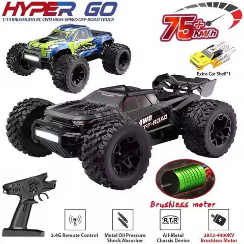 MJX Hyper Go 14207 14208 1/14 4WD RC Car 75KM/H OR 65KM/H Brushless RC Racing Car Remote Control Car