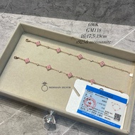 GM118 |Elpi Pink 4 Moissanite Rosegold Bracelet 0.06CT Silver s925