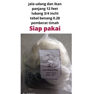 Jala Lempar 12 feet Jala udang jala ikan Jala lempar 3/4 inchi jala