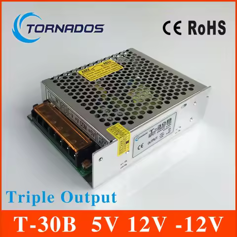 T-30B Triple Output Switching power supply 30w 5V 3A 12V 1A -12V 0.5A ac dc converter
