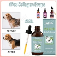 Dog Itch Relief Drops 60ml Keep Hair Healthy Supplement Itch Relief Drops for Cat for Small Medium L
