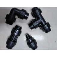 pvc black PE pipe fittings heavy duty patente size 1/2