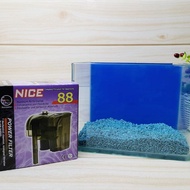 *Desktop Aquarium Set* M Size 5mm Thick Curve Glass Fish Tank Aquarium+Sand+Pump(20.5cm x 15cm x 15.