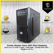 Customize Gaming Cooler Master Asus H97-Plus Intel Core i7-4790 3.6GHz 8GB RAM 256GB SATA SSD DIY De