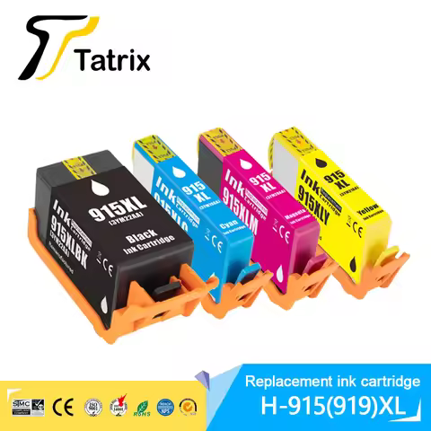 Tatrix for Hp915XL 919XL 915 919 XL Remanufactured Color Inkjet Ink Cartridge for HP OfficeJet Pro 8
