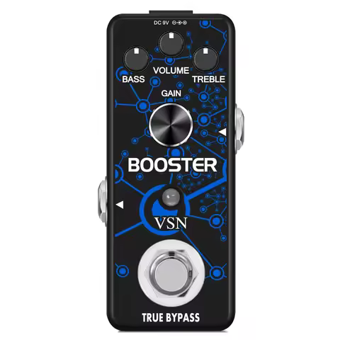 VSN Booster Guitar Effect Pedal,True Gain Booster,Micro Clean Boost Pedal for Electric Guitar Pure C