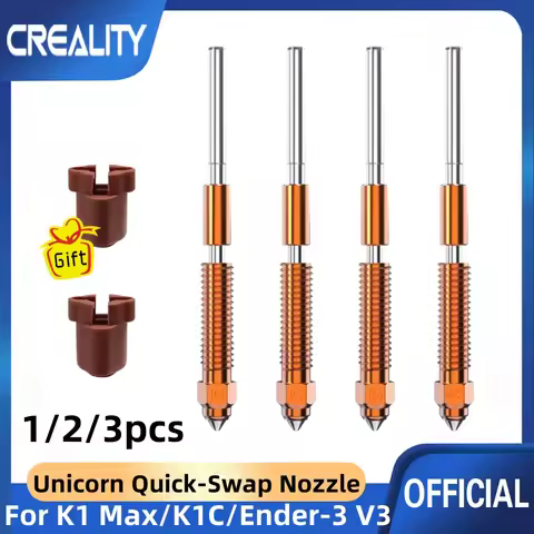 1/2/3pcs Creality K1C Nozzle Kit 0.2/0.4/0.6/0.8/1.0mm 3D Printer Hotend Sprinkler Head Kit Fit Ende