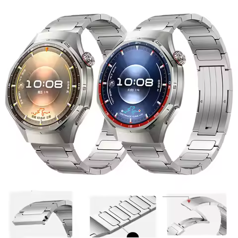 22mm Titanium Strap For Huawei Watch 5 GT6-5 Pro GT6-5-4 46mm Lightweight Stainless Steel Bracelet W