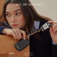 Key Zip Around กระเป๋าเก็บกุญแจ หนังวัวแท้ หนัง Epsom