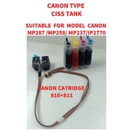 CANON MP287 / MP258 /MP237 / IP2770 MODIFY CISS INK TANK WITH 810/811 CATRIDGE