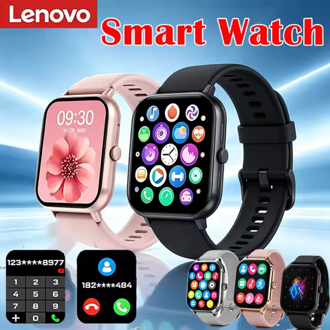 Lenovo 1.83 Waterproof Sport Smart Watch Fitness Tracker Wireless Call Health Monitor Clock Smartwat