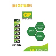 GP Lithium Coin Cells Battery CR1632 [ Card of 5s ] (VL1632 ML1632 BR1632 DL1632 KECR1632 CR 1632) G